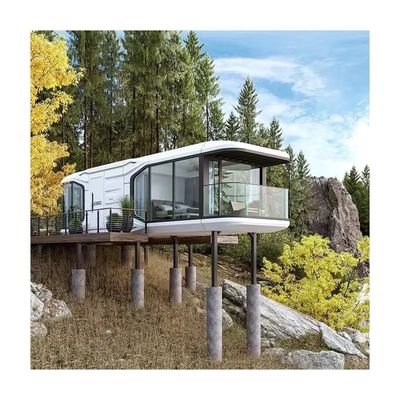Erweiterbarer Behälter Sandwich-Panel aus Steinwolle Campinghaus für Kaffee und modernes Design