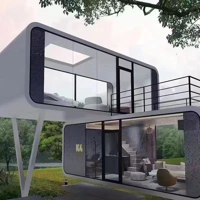 Hotel Vorgefertigtes kleines intelligentes Raumkapselhaus mit Sandwichwand aus Steinwolle