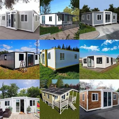 Aluminiumfenster Prefab Containerhaus mit Doppelflügel Klappraum und einfache Erweiterung