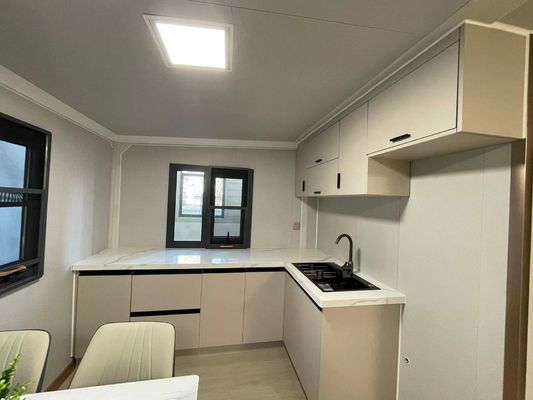 Aluminiumfenster Prefab Containerhaus mit Doppelflügel Klappraum und einfache Erweiterung