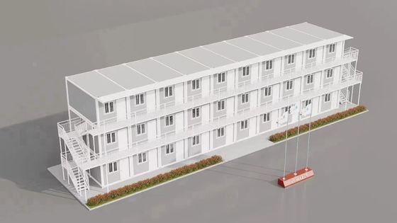 Klappbarer Container Vorgefertigte kleine Häuser Standort Büro Bequem 20ft 40ft Installation