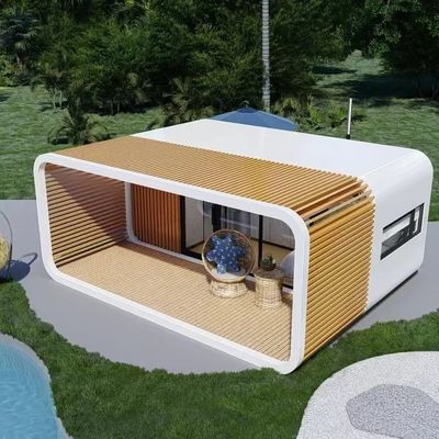 Apple Cottage Glashaus Vorgefertigter Bungalow mit Schnittplattenwand und Aluminiumplatte