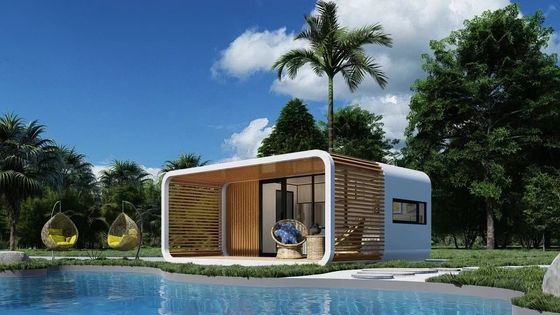 Apple Cottage Glashaus Vorgefertigter Bungalow mit Schnittplattenwand und Aluminiumplatte