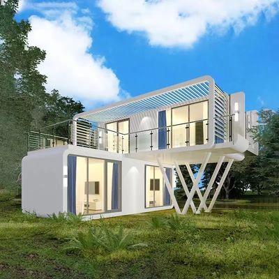 Glashaus Wohnraum Vorgefertigter Bungalow individuelle Farbe