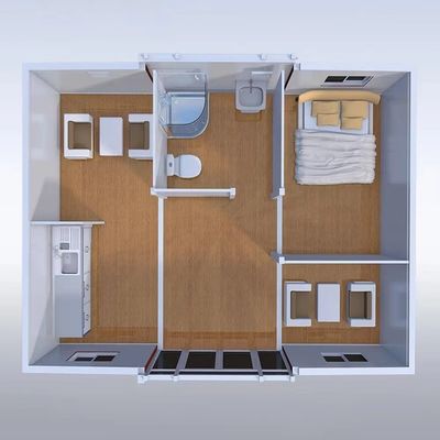 Außen-Erweiterung einfach gemacht 20ft Doppelflügel Container Raum mit modernem Design