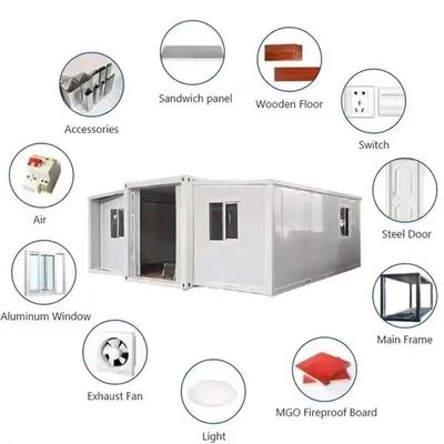 Vorgefertigtes Luxus-Villahaus mit beweglichen Behältern und EPS-Sandwichplattendach