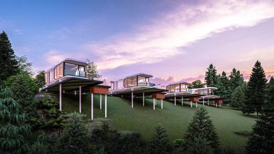 Smart Windproof Hotel Gebäude Mobilfabrik Raumkapselhaus mit MGO-Boardboden
