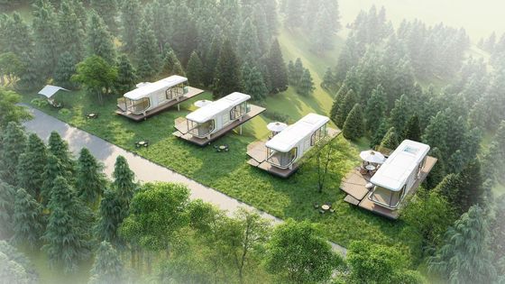 Smart Windproof Hotel Gebäude Mobilfabrik Raumkapselhaus mit MGO-Boardboden