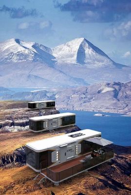Space Capsule Hotel Modernes Design Fertighaus mit Online-Technischem Support