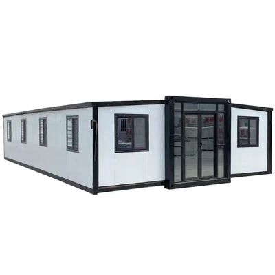 Schnelle Installation von kleinen 20 und 40 Fuß großen modularen Mobilheimen mit zwei Flügelcontainerhäusern