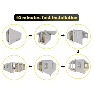 Erweiterbares Prefab Container-Haus mit Doppelflügel-Faltraum und MGO-Blattboden
