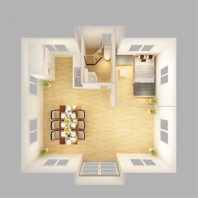 Erweiterbares Prefab Container-Haus mit Doppelflügel-Faltraum und MGO-Blattboden